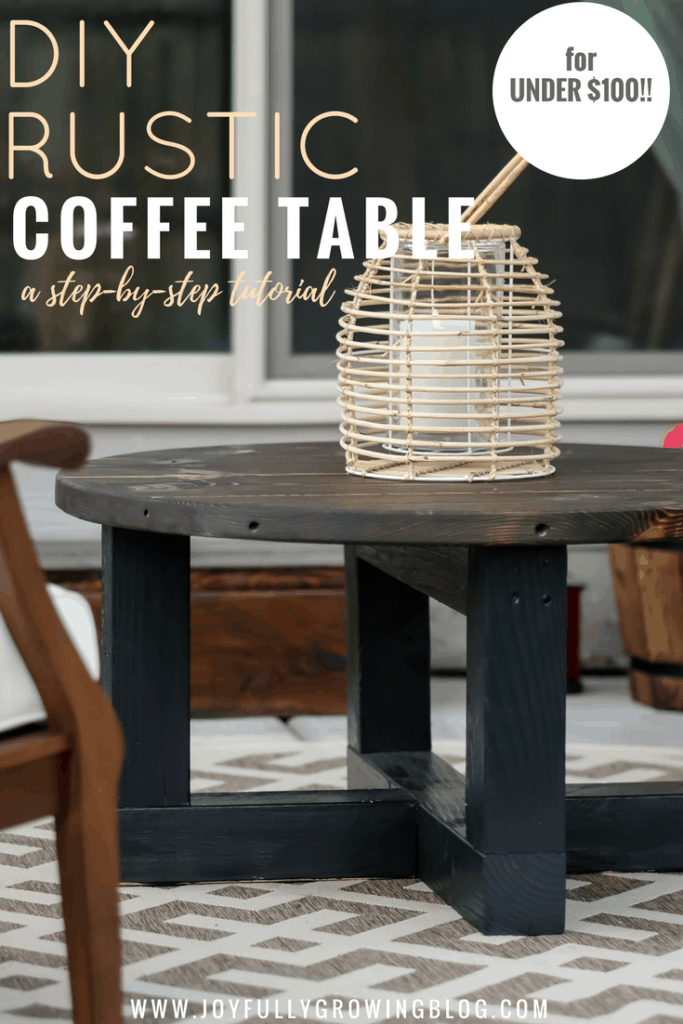 How to Build a Round Outdoor Coffee Table Easy Rustic ...