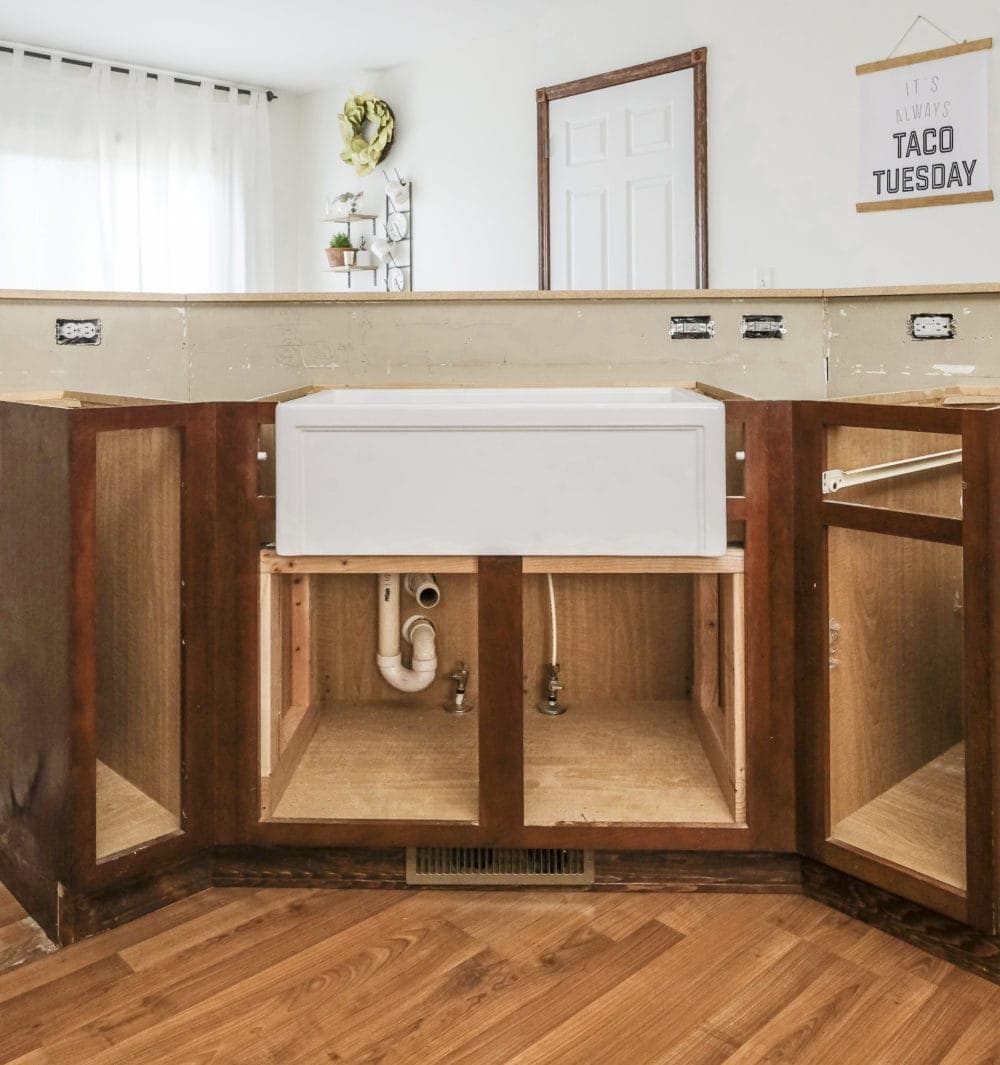 Diy Farmhouse Sink Installation Easy Step By Step Tutorial