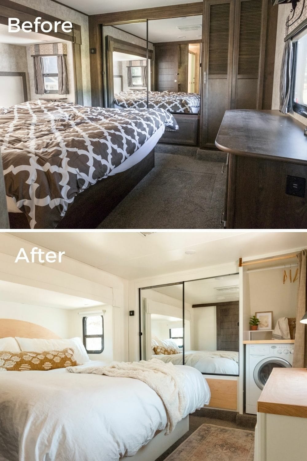 5th Wheel Bedroom Remodel Reveal - Joyfully Growing Blog